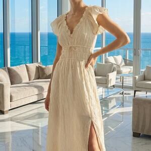 NWT $158 J. CREW Tall Palermo dress in viscose-blend crinkle T Large